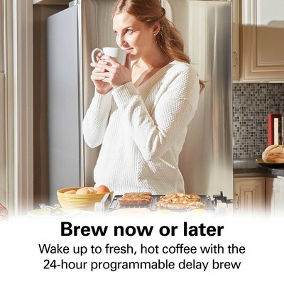 Hamilton Beach 14-Cup Black and Stainless Steel Coffee Maker