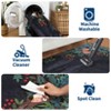 2x6FT Modern Washable Area Rug, Jungle Animal Print Nursery Bedroom Rug with Non Slip Backing, Low Pile Stain Resistant Floor Carpet, Black - 4 of 4