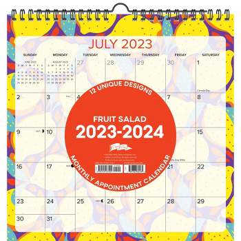 Willow Creek Press 2023-24 Academic Wall Calendar 12"x12" Spiral Fruit Salad