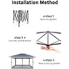 Canopy Tent Pop Up Gazebo Tent Setupwith 4 Sand Bags for Backyard Garden Patio,Mosquito Netting & Height Adjustable - 2 of 4