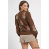 I am a Fashion Junky Umgee Floral Knit Sweater with Puff Sleeves - 3 of 4