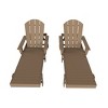 WestinTrends Dylan 2 Piece Adirondack Poly Reclining Chaise Lounge With Arms - 2 of 4