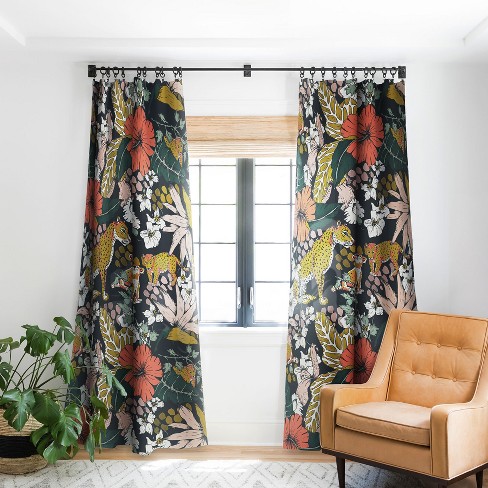Marta Barragan Camarasa Animal Print Dark Jungle Single Panel Room  Darkening Window Curtain - Deny Designs : Target
