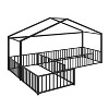 Polibi Double Twin Size L-Shaped Montessori Metal House Bed Frame - 4 of 4