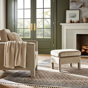 Bellfield Fully Upholstered Ottoman - Threshold™ designed with Studio McGee - 1 of 4