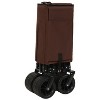 INFURNIC Wheelbarrows And Lawn Carts Heavy Duty Garden Cart Folding Camping Cart, Utility Park Garden Cart For Outdoor, Brown, 37.8"*21.65"*34.33" - 4 of 4