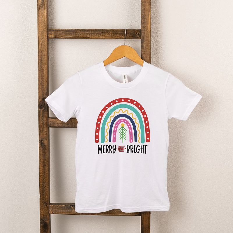 The Juniper Shop Merry And Bright Rainbow Toddler Short Sleeve Tee, 1 of 3