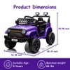Kids Ride On Truck Car with Remote Control, 12V Battery Powered Electric Car with Spring Suspension, MP3 Player, LED Light, 3 speed for Boys Girls 3+ - 4 of 4