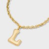 SUGARFIX by BaubleBar Bubble Initial Necklace - Gold - 4 of 4