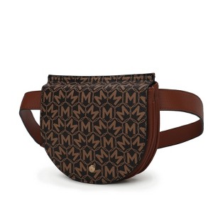 MKF Collection Daksha Fanny Pack Half Moon Handbag Monogram Stylish Vegan Leather by Mia K - 1 of 4