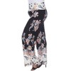 Women's Plus Size Floral Paisley Printed Palazzo Pants - White Mark - 3 of 4
