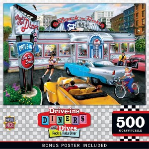 MasterPieces 500 Piece Jigsaw Puzzle - Rock & Rolla Diner - 15"x21" - 1 of 4