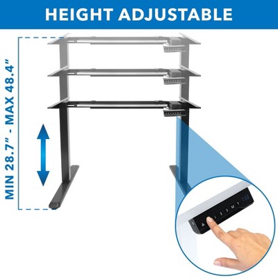 Black Adjustable Electric Standing Desk Frame with Controller