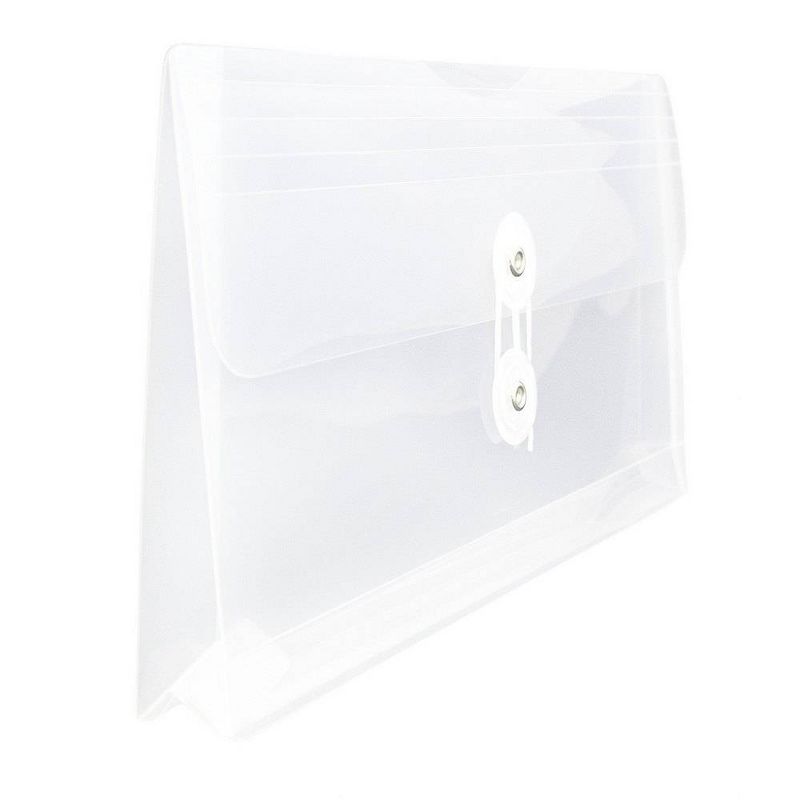 JAM Paper 5 1/4'' x 10'' 12pk Plastic Envelopes with Button and String Tie Closure, 4 of 6