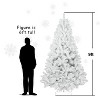 Racxily White Christmas Tree with Memory Wire, 1064 Tips Hinged Artificial PVC Tree, Holiday Xmas Tree for Indoor(Ornaments Not Included) - 2 of 4
