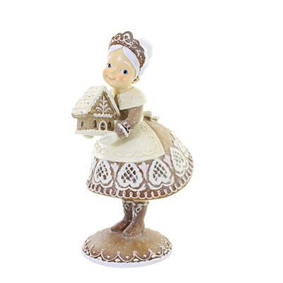Christmas 14.0" Gingerbread Mrs Claus Tabletop Dessert House Tree  -  Decorative Figurines