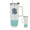 NHL Seattle Kraken White Colossus Travel Mug with Team Color Silicon Gripe - 40oz - 3 of 4