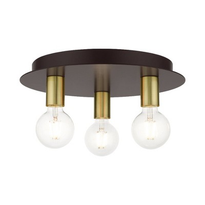 Livex Lighting Hillview 3 - Light Flush Mount in  Bronze