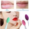 3 Pcs Lip Scrub Brush,Lip Scrubber Exfoliator,Double-Sided Silicone Lip Brush Tool Lip Exfoliator - 2 of 4