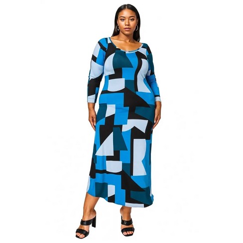 L I V D Women's Ozean Azul Maxi Dress - image 1 of 3