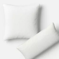 Oversized Woven Cotton Slubby Striped Throw Pillow Ivory - Threshold™