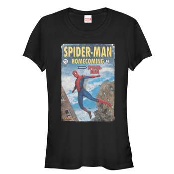 Juniors Womens Marvel Spider-Man: Homecoming Comic Book T-Shirt