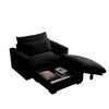 Modular Corduroy Modern Sofa with Storage Ottoman and Deep Cloud-Like Seat for Living Room or Bedroom - 4 of 4