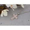 Natural Stone Cross Necklace Charm Cross Birthstone Pendant Quartz Healing Crystal Jewelry - 2 of 4