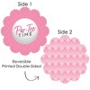 Big Dot of Happiness Golf Girl - Pink Birthday Party or Baby Shower Round Table Decorations - Paper Chargers - Place Setting For 12 - 3 of 4