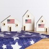 Transpac Mini Wood Houses w/Flags Home Decorations Patriotic - 2 of 2