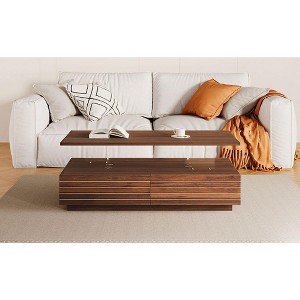 NicBex 47" Smart LED Coffee Table, Dimming Rectangular Center Table with 2 Hidden Drawers & Touch Control  for Living Room & Home Theater - 1 of 4