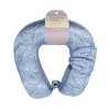 Blue Tonal Paisley Print Poly Adult Satin Neck Pillow and Eye Mask Set - 2 of 4