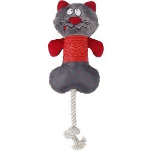 Pet Life All-in-Fun Nylon and Rope Squeaking Rubber Rope and Plush Dog Toy - 1 of 1