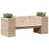 vidaXL Planter Bench Natural Pine Solid Pine Wood 66.9x23.6x25.6 in - 4 of 4