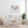 Stupell Industries World Map Patterned Waters Monochromatic Pink Regions, 30" x 40" - 2 of 4