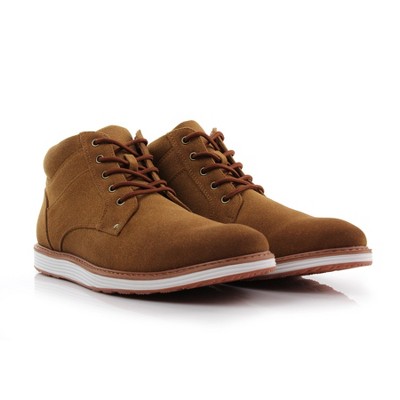 Ferro Aldo Mens JAX MFA506061 Mid-Top Chukka Style Sneaker Boots, in Toffee Yellow Suede, Size 12 — фото 6