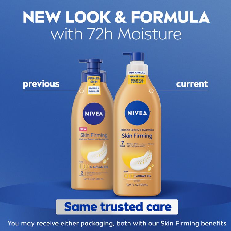 NIVEA Q10 Skin Firming Melanin Beauty & Hydration Body Lotion: Moisturizing Pump for Normal & Dry Skin, 16.9 fl oz, 3 of 11
