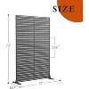72" H x 47" W Metal Privacy Screen, Freestanding Outdoor Decorative Wall Panel with Stand for Patio, Garden, Balcony & Indoor - 2 of 4