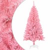 vidaXL Christmas Tree Holiday Decoration Artificial Xmas Tree with Stand PVC - Pink 4 x 2 ft - 2 of 4