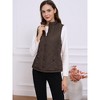 Allegra K Women's Stand Collar Lightweight Gilet Quilted Zip Vest - 2 of 4