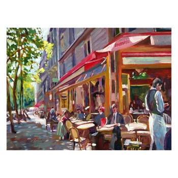 Trademark Fine Art -David Lloyd Glover 'Paris Cafe' Canvas Art