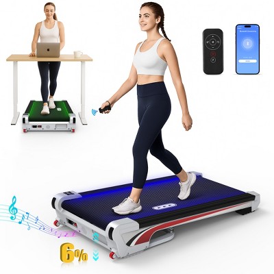 REDLIRO Under Desk Treadmill Walking Pad With 6% Incline