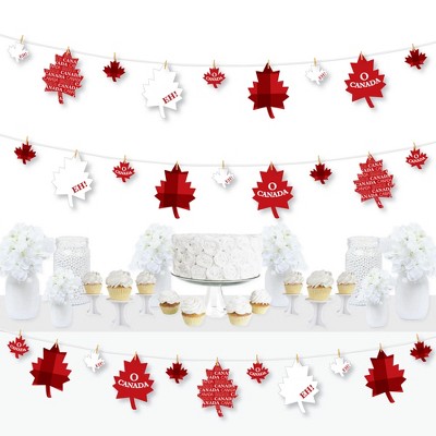 Big Dot of Happiness Canada Day - Canadian Party DIY Decorations - Clothespin Garland Banner - 44 Pieces