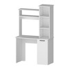 CAVINAS 3-Tier Storage Computer Desk with Top Cabinet and Bottom Hutch,Multi-Level Organization for Home Office - 2 of 4