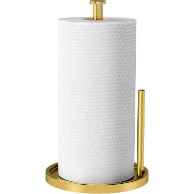 Paper Towel Holder Countertop, Anti Slip Weighted Base, Stainless Steel Freestanding Paper Towel Holder