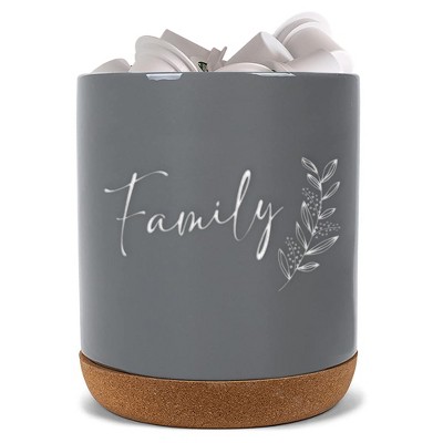 Elanze Designs Family Grey X-Large Cork Bottom Kitchen K-Cup Coffee Pod Holder