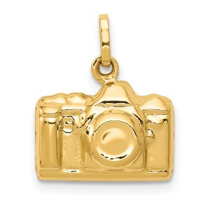 Black Bow Jewelry 14k Yellow Gold 3D Polished Camera Charm - 1 of 4