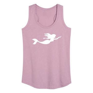 Women's - Instant Message - Mermaid Silhouette Graphic Racerback Tank - 1 of 4