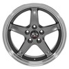 OE Wheels FR04B 17 Inch Rim Fits Mustang Cobra R Style 5x114.3 17x9 Gloss Gunmetal Machined Lip (1) - 2 of 4