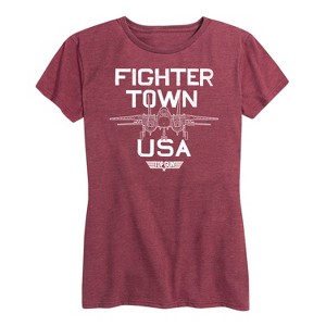 Women's - Top Gun - Property of Fighter Town Short Sleeve Graphic T-Shirt - 1 of 4